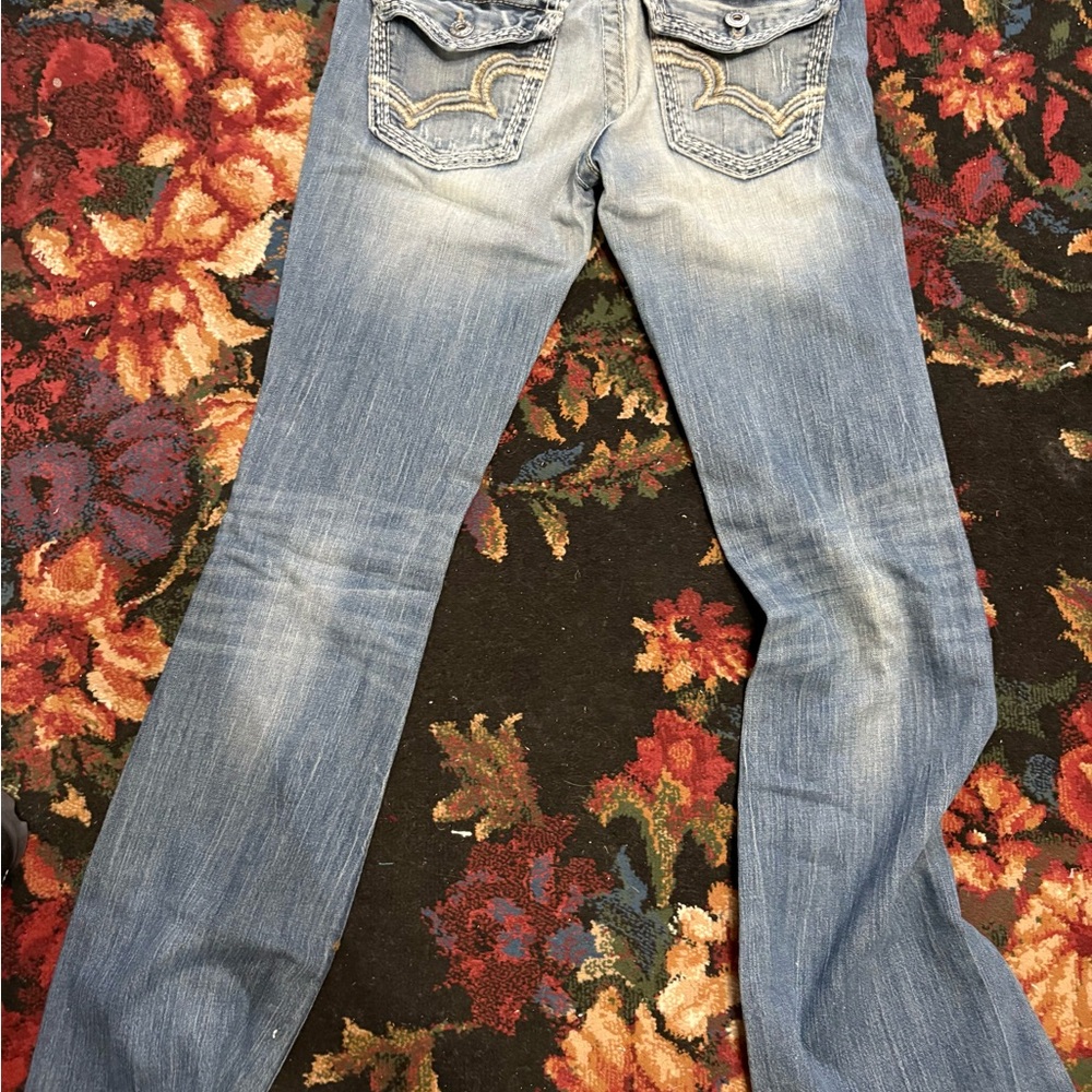 Big Star Blue Boot Cut Jeans with Natural Fading
